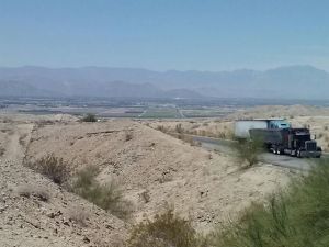 Leaving Palm Springs behind and climbing 10 miles into the California Desert